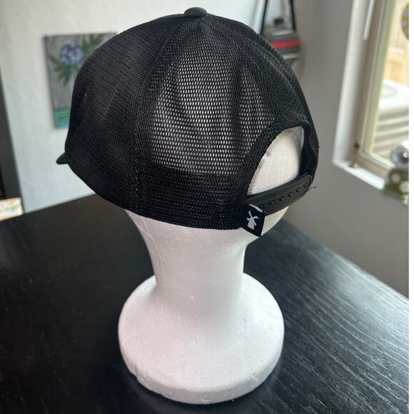 Dutch Bros- Rope Hat Black and White Mesh Snapbacl "drink more coffee" skater - Picture 2 of 4